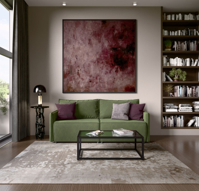 Диван-кровать, набор Д2, ткань Монро Bottle Green
