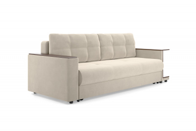 Диван-кровать, столик справа, ткань Инфинити Humus